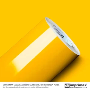 VINIL ADESIVO SILVER MAX SUPER BRILHO 1,22M ( METRO LINEAR ) - IMPRIMAX
