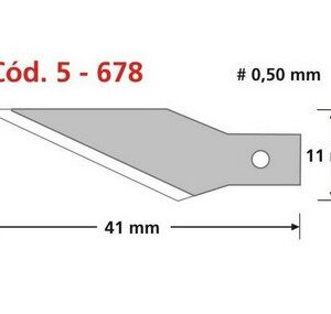 LÂMINA REBARBA 5-678 HO (C/10 PC) - EXFAK