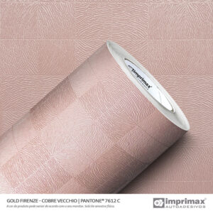 VINIL ADESIVO GOLD FIRENZE COBRE VECCHIO 1,22M LARG. - IMPRIMAX (METRO LINEAR)